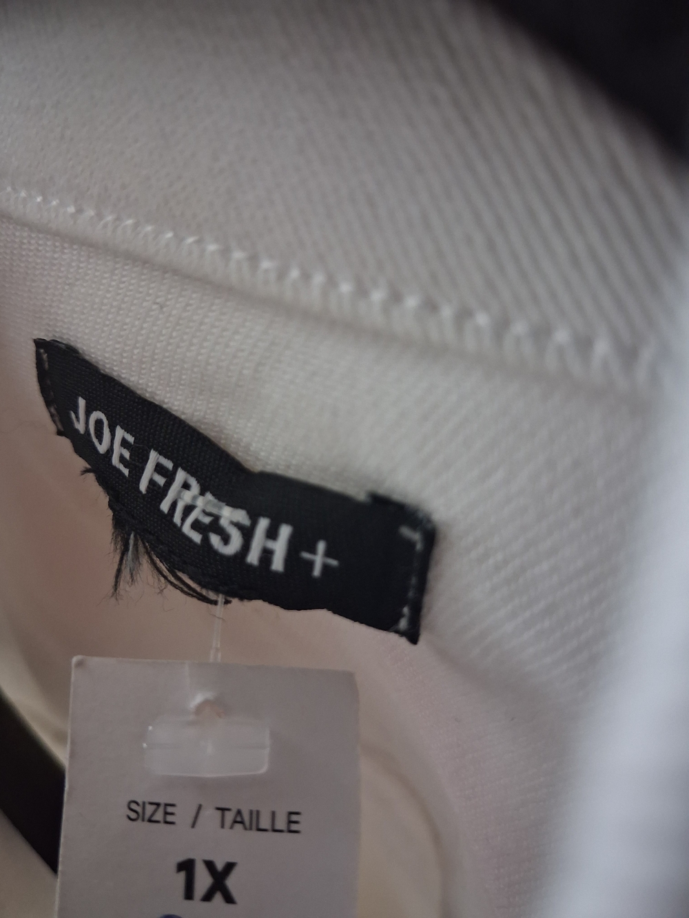 Joe Fresh+ Women’s White Denim Button Up Long Sleeve Jacket – Size 1X - Picture 5 of 15